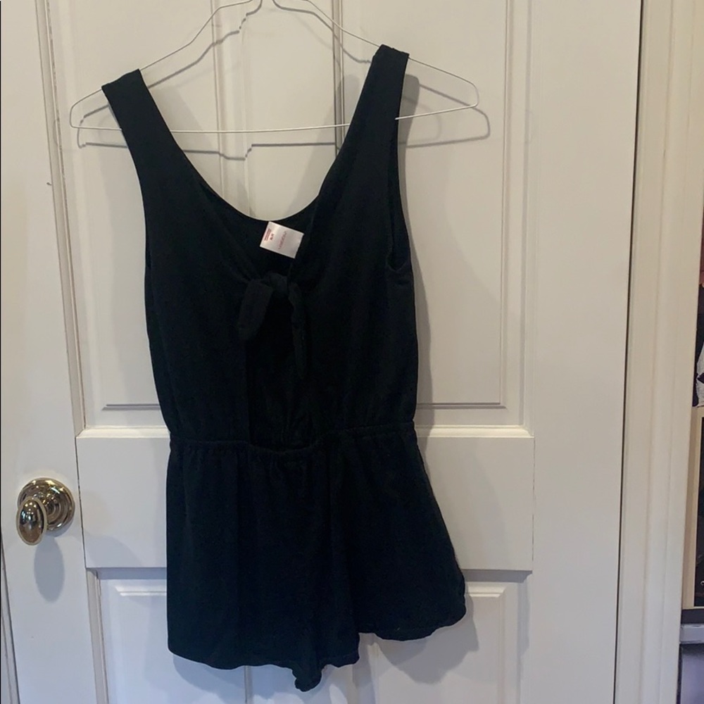 Black cotton romper